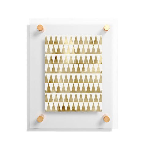 Georgiana Paraschiv Triangle Pattern Gold Floating Acrylic Print