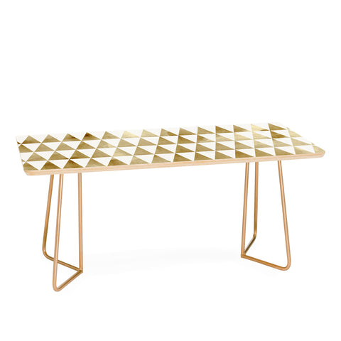 Georgiana Paraschiv Triangle Pattern Gold Coffee Table