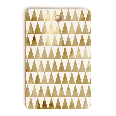 Georgiana Paraschiv Triangle Pattern Gold Cutting Board Rectangle