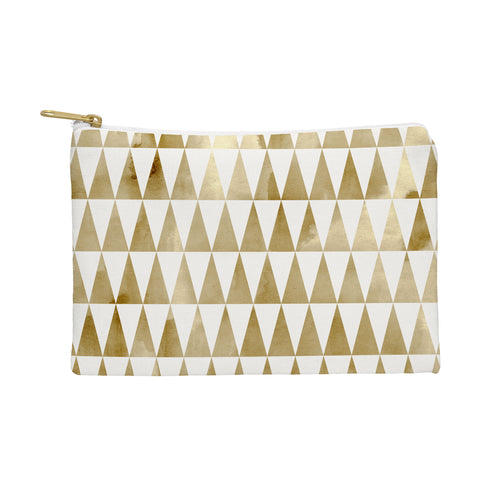 Georgiana Paraschiv Triangle Pattern Gold Pouch