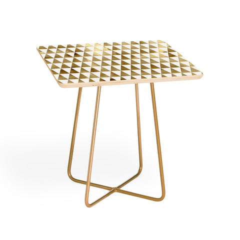 Georgiana Paraschiv Triangle Pattern Gold Side Table