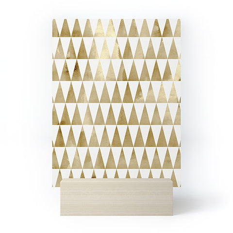 Georgiana Paraschiv Triangle Pattern Gold Mini Art Print