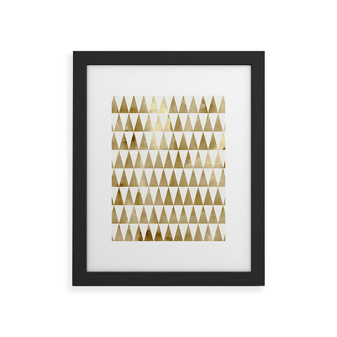 Georgiana Paraschiv Triangle Pattern Gold Framed Art Print
