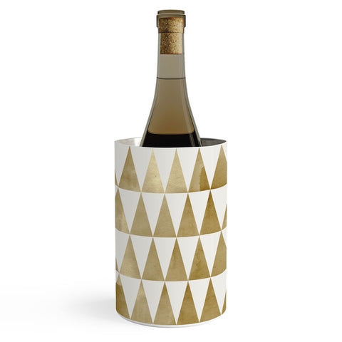 Georgiana Paraschiv Triangle Pattern Gold Wine Chiller