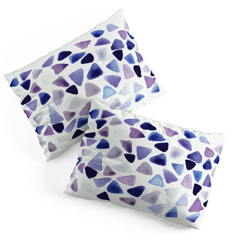 Georgiana Paraschiv Watercolor Triangles Pillow Shams