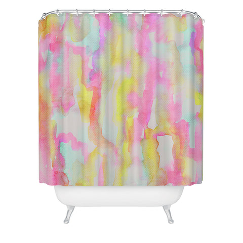 Georgiana Paraschiv Watercolour Brights Shower Curtain