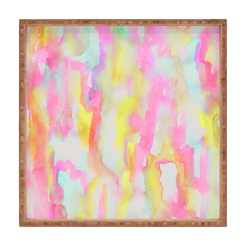 Georgiana Paraschiv Watercolour Brights Square Tray