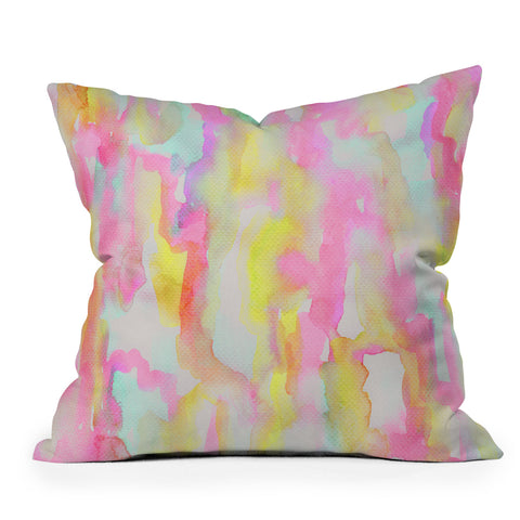Georgiana Paraschiv Watercolour Brights Throw Pillow