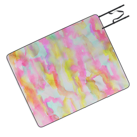 Georgiana Paraschiv Watercolour Brights Picnic Blanket