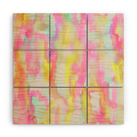 Georgiana Paraschiv Watercolour Brights Wood Wall Mural