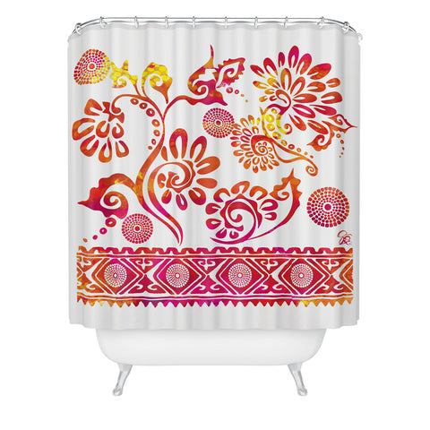 Gina Rivas Design Calipso Tye Die Shower Curtain