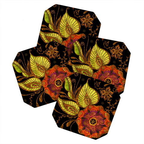Gina Rivas Design Exotic Floral Coaster Set