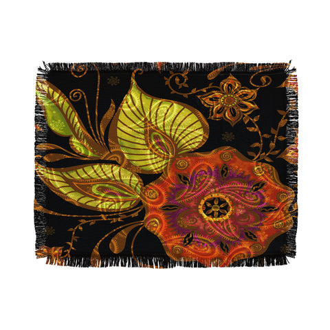 Gina Rivas Design Exotic Floral Throw Blanket