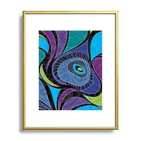 Gina Rivas Design Feather Eye Metal Framed Art Print