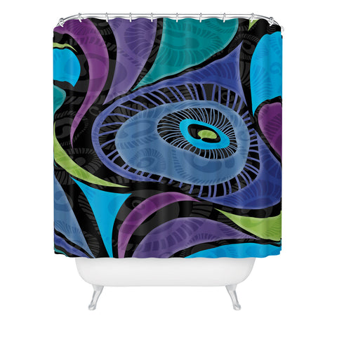 Gina Rivas Design Feather Eye Shower Curtain
