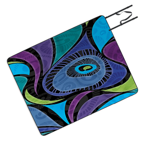 Gina Rivas Design Feather Eye Picnic Blanket