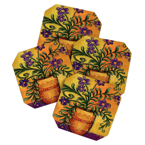 Gina Rivas Design Floral 6 Coaster Set