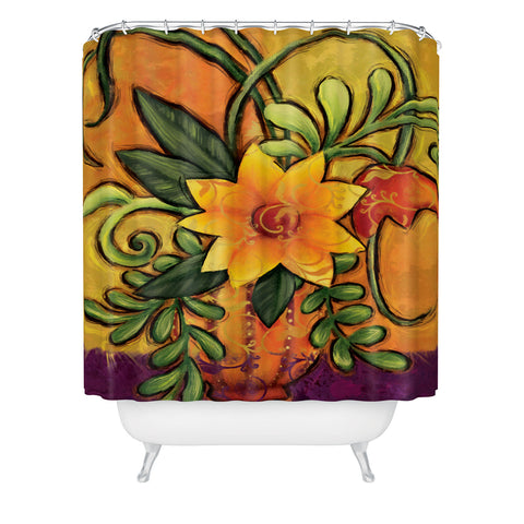 Gina Rivas Design Floral 7 Shower Curtain