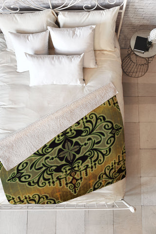 Gina Rivas Design Green Romance Fleece Throw Blanket