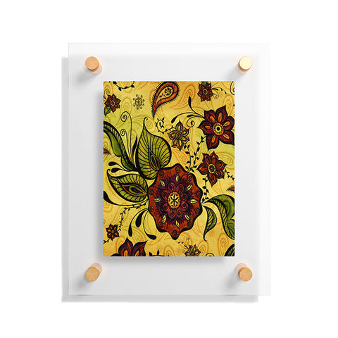 Gina Rivas Design Henna Floral Floating Acrylic Print