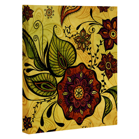 Gina Rivas Design Henna Floral Art Canvas