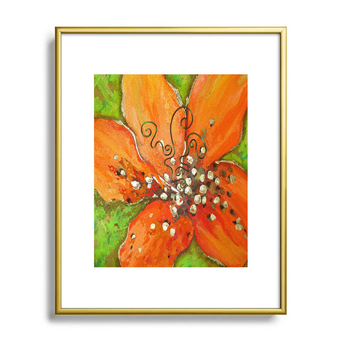 Gina Rivas Design Hibiscus Floral Metal Framed Art Print