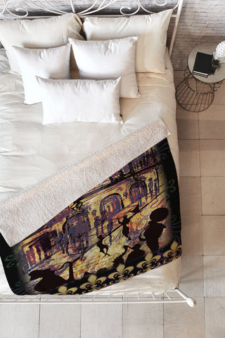 Gina Rivas Design New Orleans Fleece Throw Blanket