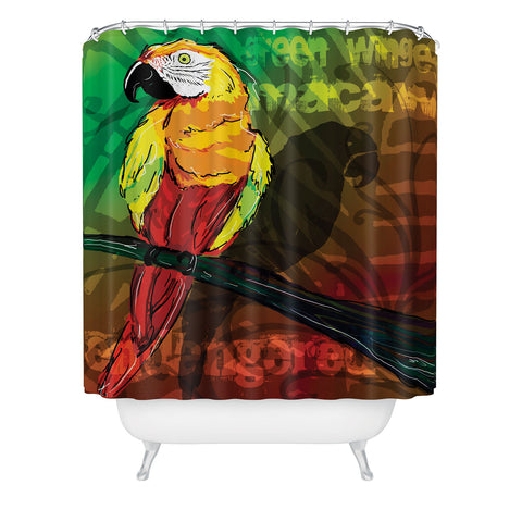 Gina Rivas Design Parrot Shower Curtain