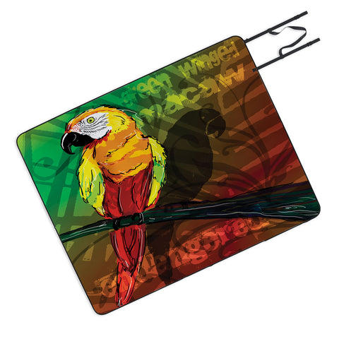 Gina Rivas Design Parrot Picnic Blanket