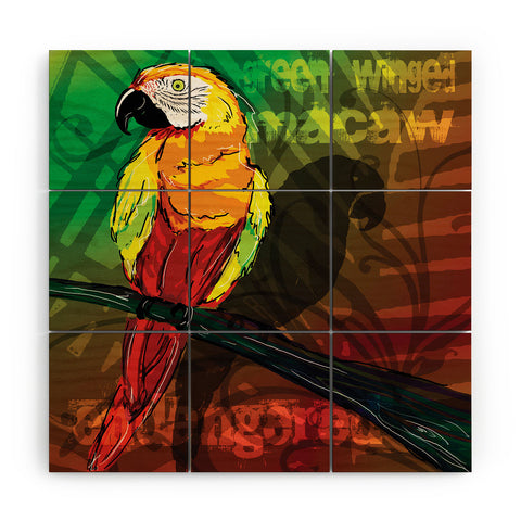 Gina Rivas Design Parrot Wood Wall Mural