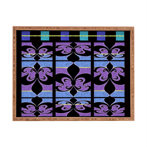 Gina Rivas Design Peacock Patch 1 Rectangular Tray
