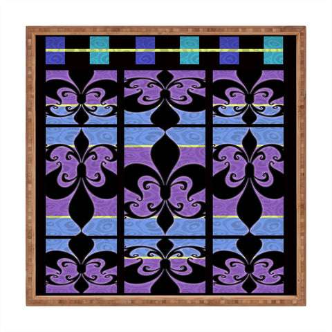 Gina Rivas Design Peacock Patch 1 Square Tray