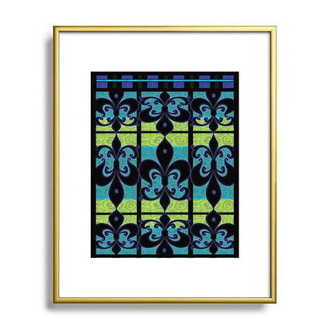 Gina Rivas Design Peacock Patch Greens Metal Framed Art Print