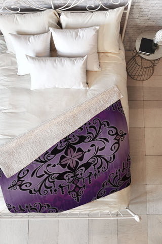 Gina Rivas Design Purple Romance Fleece Throw Blanket
