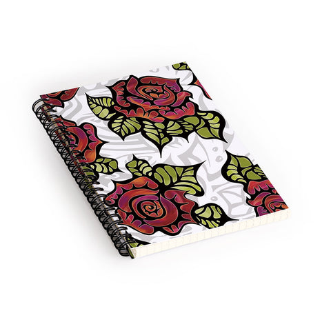Gina Rivas Design Tribal Rose Spiral Notebook
