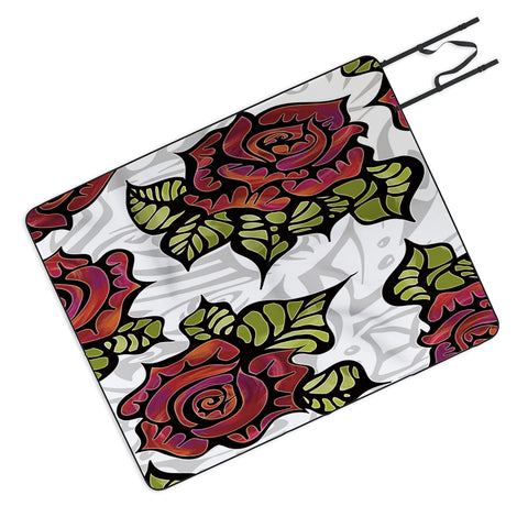 Gina Rivas Design Tribal Rose Picnic Blanket