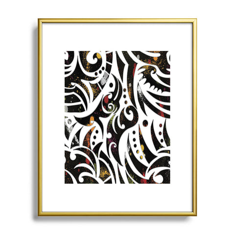Gina Rivas Design Tribal Splatter Metal Framed Art Print