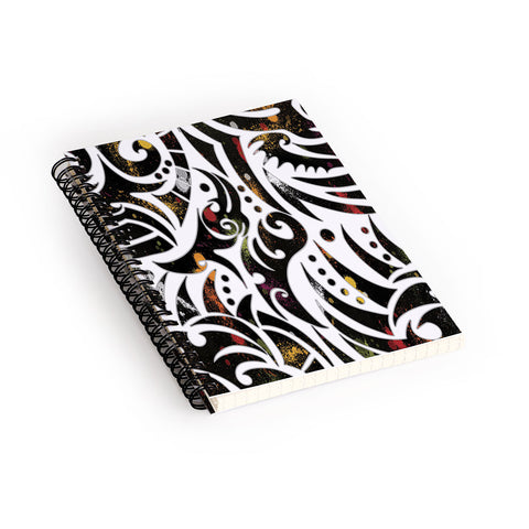 Gina Rivas Design Tribal Splatter Spiral Notebook