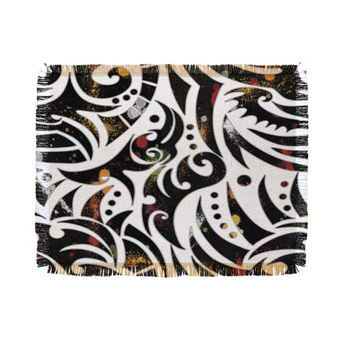 Gina Rivas Design Tribal Splatter Throw Blanket