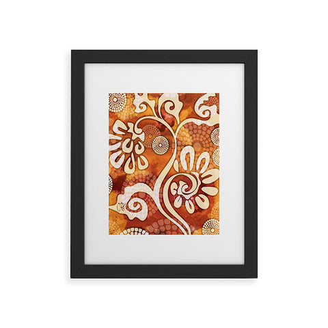 Gina Rivas Design Warm Exotic Vines Framed Art Print