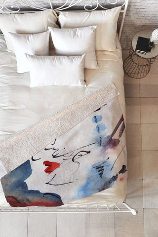 Ginette Fine Art A Kiss Is Still A Kiss Fleece Throw Blanket