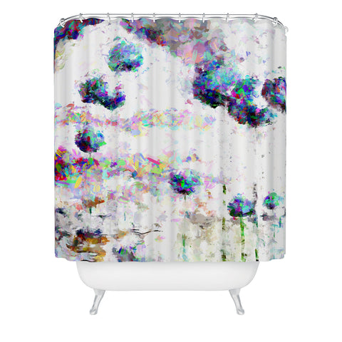 Ginette Fine Art Abstract Allium Magic Shower Curtain