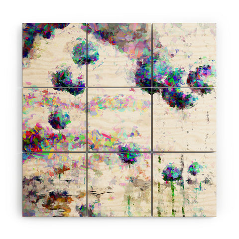 Ginette Fine Art Abstract Allium Magic Wood Wall Mural