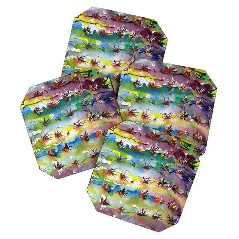 Ginette Fine Art Abstract Cactus Coaster Set