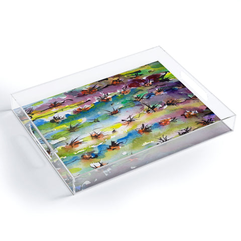 Ginette Fine Art Abstract Cactus Acrylic Tray
