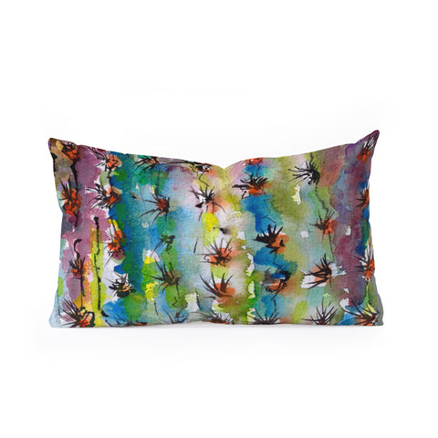 Ginette Fine Art Abstract Cactus Oblong Throw Pillow