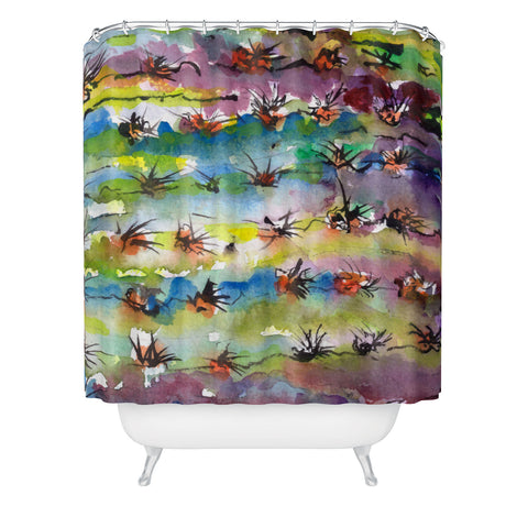 Ginette Fine Art Abstract Cactus Shower Curtain
