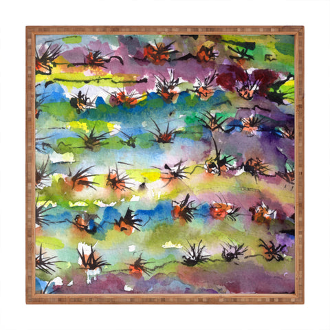 Ginette Fine Art Abstract Cactus Square Tray