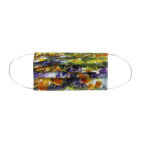 Ginette Fine Art Abstract California Poppies Face Mask