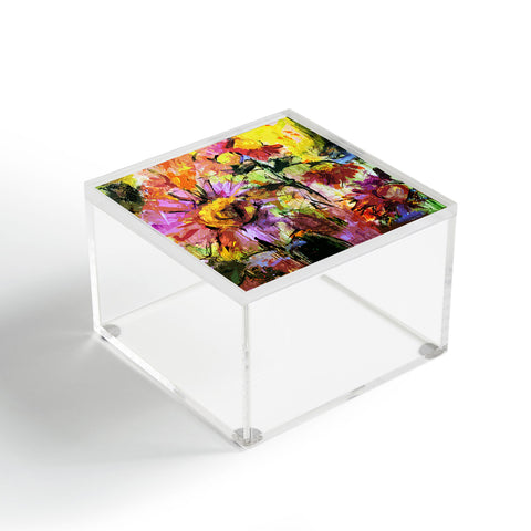 Ginette Fine Art Abstract Echinacea Flowers Acrylic Box